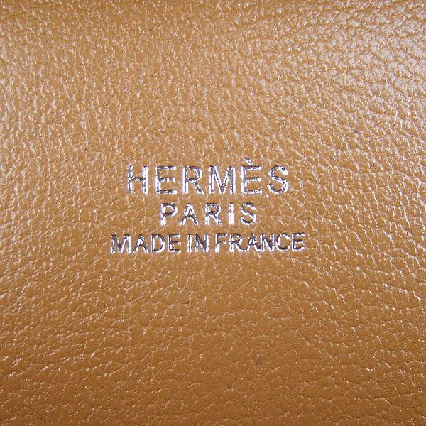 Replica Hermes Jypsiere Fjord Leather Messenger Bag Light Coffee H6508 - 1:1 Copy